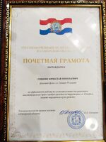 Вячеслава Гришина наградили почетной грамотой