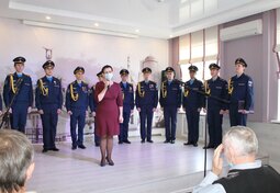 Ольга Баранова поздравила ветеранов с Днем защитника Отечества